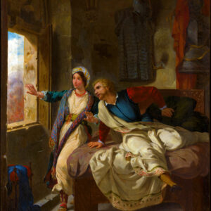 Delacroix, Rebecca and the Wounded Ivanhoe (1823)