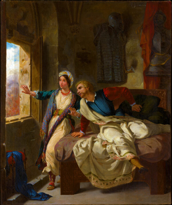 Delacroix, Rebecca and the Wounded Ivanhoe (1823)
