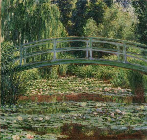 Monet, The Japanese Footbridge and the Water Lily Pool, Giverny (1899)