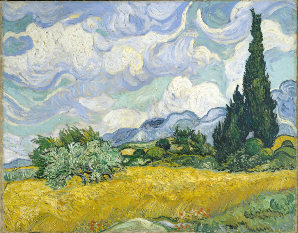 van Gogh, Wheat Field with Cypresses (1889) - Replikka.Art
