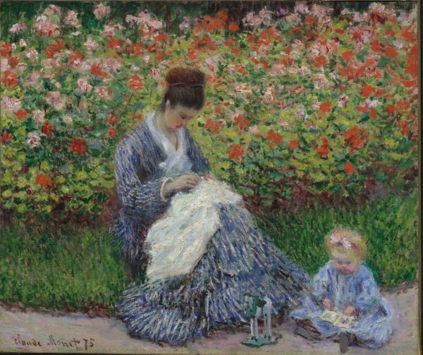 Monet, Madame Monet and her Child (1875)